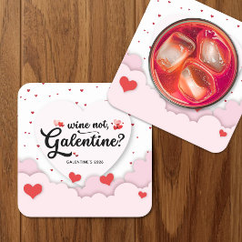 Porta-copo De Papel Quadrado Galentine's 