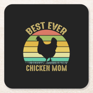 Porta-copo De Papel Quadrado Galinha Lover Melhor Mãe De Frango