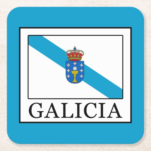Porta-copo De Papel Quadrado Galiza (Frente)