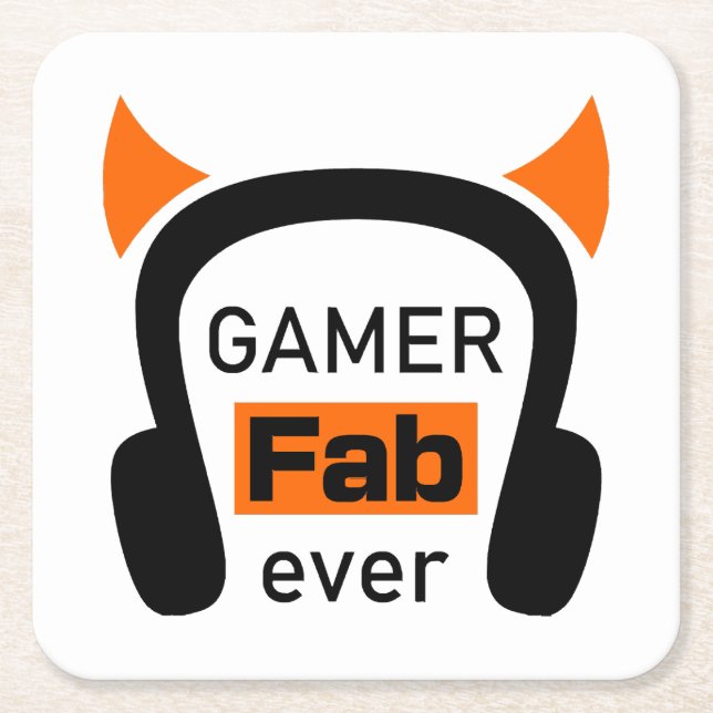 Porta-copo De Papel Quadrado gamer fab-ever (Frente)