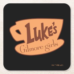 Porta-copo De Papel Quadrado Garotas Gilmore  Logotipo do restaurante Luke