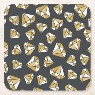 Porta-copo De Papel Quadrado Gemstone Pensava Que O Vintage Era Um Padrão Sem O
