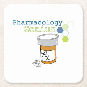 Porta-copo De Papel Quadrado Genio de Farmacologia