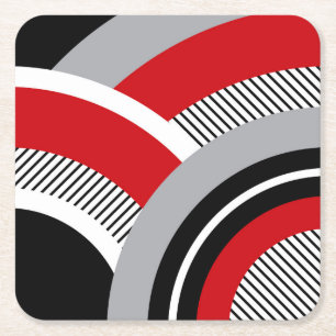 Porta-copo De Papel Quadrado Geometria colorida