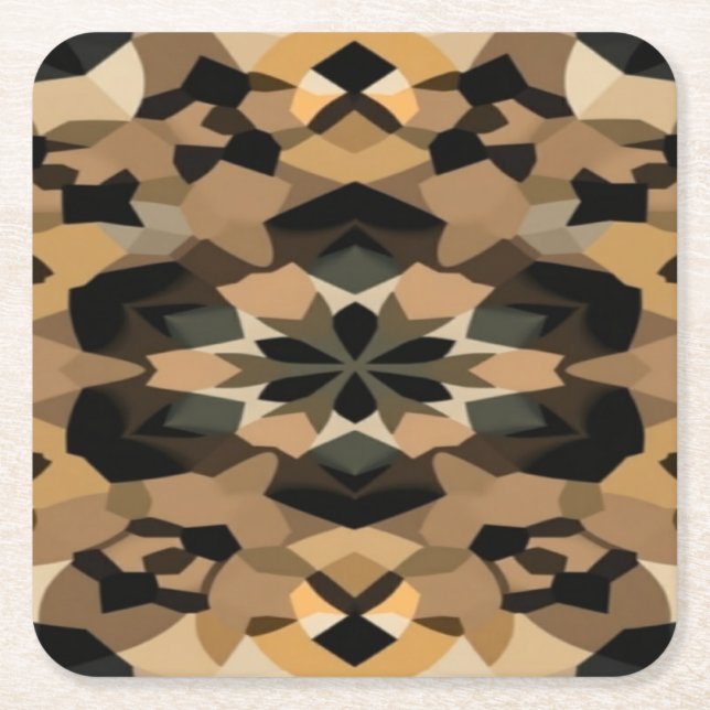Porta-copo De Papel Quadrado Geometric barware coasters (Frente)