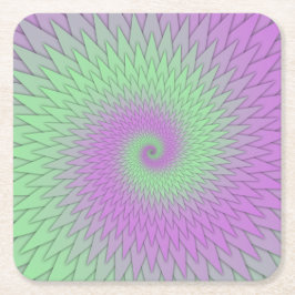 Porta-copo De Papel Quadrado Geometric Purple and Green