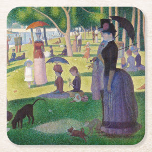 Porta-copo De Papel Quadrado Georges Seurat - Domingo em La Grande Jatte