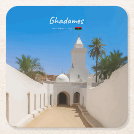 Porta-copo De Papel Quadrado Ghadames, Líbia - Mesquita Branca