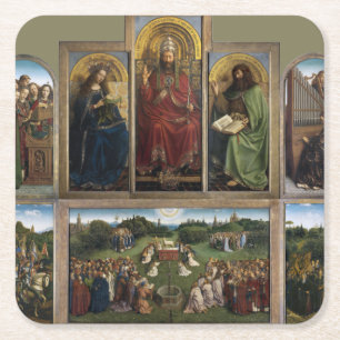 Porta-copo De Papel Quadrado Ghent Altarpart, Van Eyck Brothers