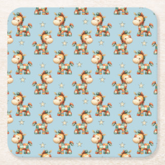 Porta-copo De Papel Quadrado Giddy-Up Patchwork Pony Birthday