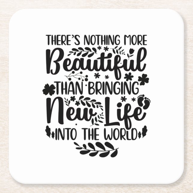 Porta-copo De Papel Quadrado Gifts for Midwives | Midwife Maternity Nurse Birth (Frente)