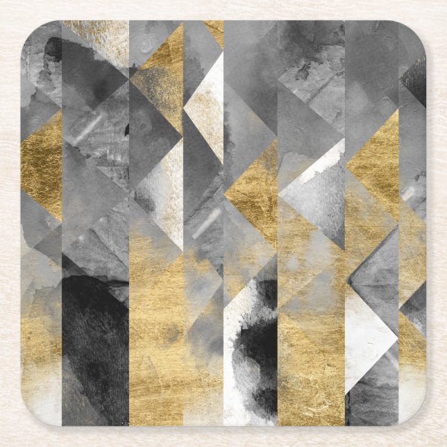 Porta-copo De Papel Quadrado Gilt Reflexões I (Frente)