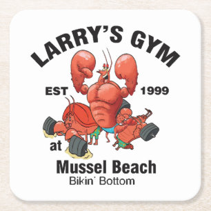 Porta-copo De Papel Quadrado Ginásio de Larry na Praia de Mexilhão