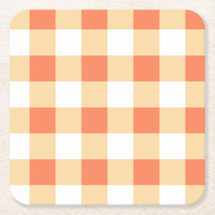 Porta-copo De Papel Quadrado Gingham Pattern