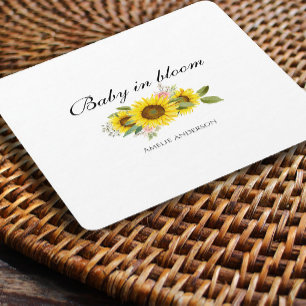 Porta-copo De Papel Quadrado Girassol Cores de Água Rosa Chá de fraldas Floral