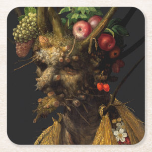 Porta-copo De Papel Quadrado Giuseppe Arcimboldo - Quatro Assentos numa Cabeça