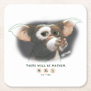 Porta-copo De Papel Quadrado Gizmo Haverá Caos