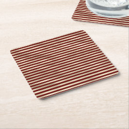 Porta-copo De Papel Quadrado Glam Dourado Feriado Vermelho Strike Natal