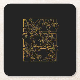 Porta-copo De Papel Quadrado Goblincore Cottagecore Academia Estética Morango
