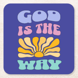 Porta-copo De Papel Quadrado God is the Way