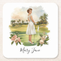 Golf Mulher golfista no campo de golfe Nupcial