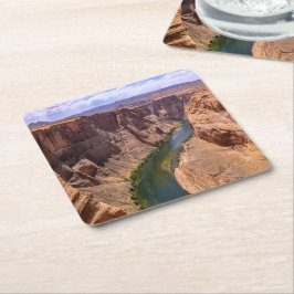 Porta-copo De Papel Quadrado Gorgeous Grand Canyon And Colorado River Landscape