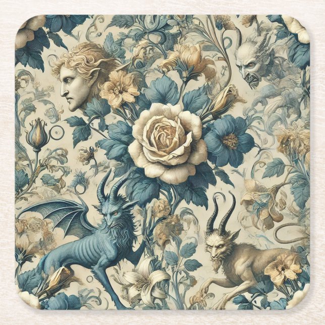 Porta-copo De Papel Quadrado Gothic Serenade – Gothic Victorian (Frente)