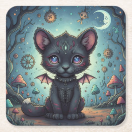Porta-copo De Papel Quadrado Gótica Fantasy Baby KitBat