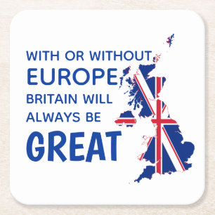 Porta-copo De Papel Quadrado GRÃ-BRETANHA excelente BREXIT EUROPA