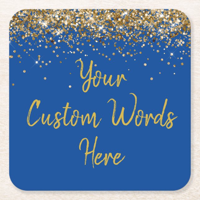 Porta-copo De Papel Quadrado Graduação de Aniversário da Festa de aniversário A (Frente)