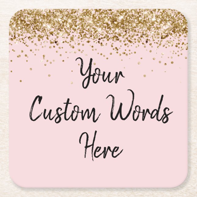 Porta-copo De Papel Quadrado Graduação de Festa de aniversário Rosa Escamudo Pe (Frente)