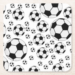 Porta-copo De Papel Quadrado Gráfico de Bola de Futebol Clássico Fã de Esportes