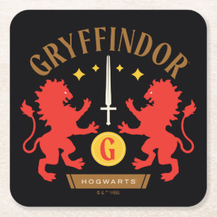 Porta-copo De Papel Quadrado Gráfico de Espada de Leão Duplo GRYFFINDOR™ House