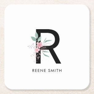 Porta-copo De Papel Quadrado Gráfico de Ilustração Verde