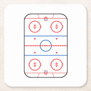 Porta-copo De Papel Quadrado Gráfico do Jogo de Hockey com Diagrama de Coluna 