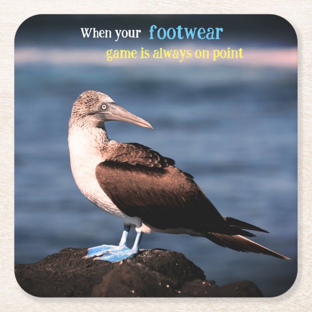 Porta-copo De Papel Quadrado Granada azul (Frente)