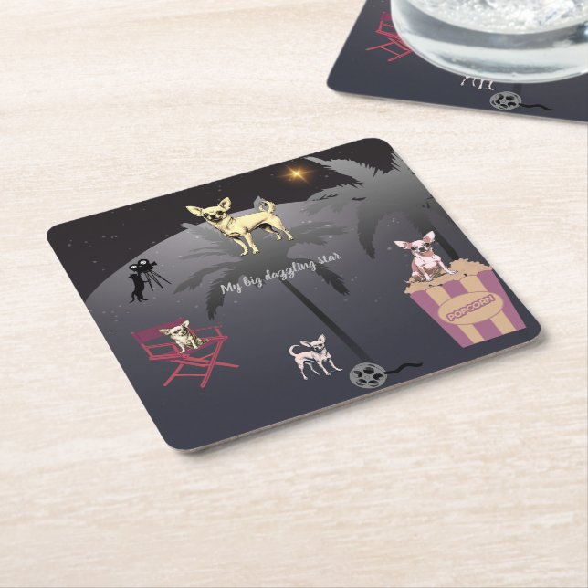 Porta-copo De Papel Quadrado Grande Estrela Dazzling (Inclinado)