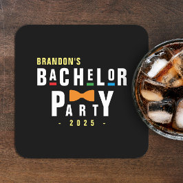 Porta-copo De Papel Quadrado Gravata Borboleta Colorida Retro Anos 90 Festa de 