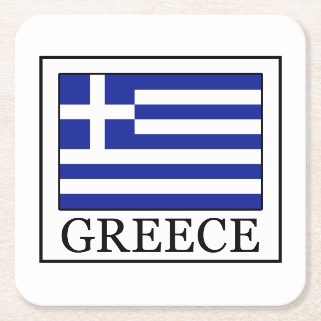 Porta-copo De Papel Quadrado Grécia (Frente)