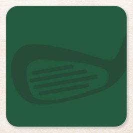 Porta-copo De Papel Quadrado Green Golf Paper Coaster