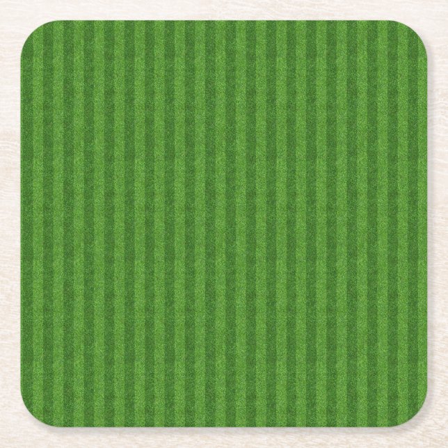 Porta-copo De Papel Quadrado Green grass texture from a soccer field (Frente)