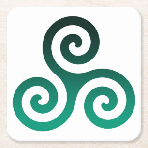 Porta-copo De Papel Quadrado Green Triskele