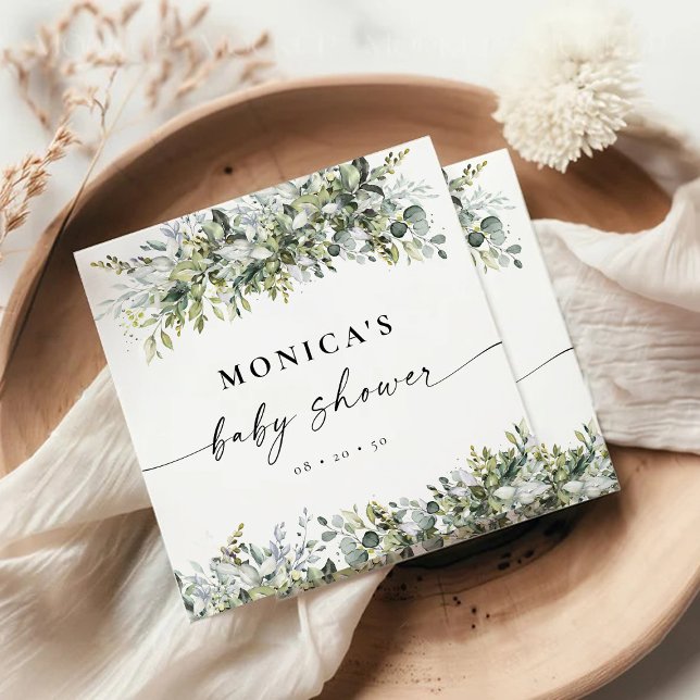 Porta-copo De Papel Quadrado Greenery Herbal Chá de panela (Criador carregado)