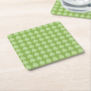 Porta-copo De Papel Quadrado Greenery Shamrock Clover Bolinhas dia de Patrick