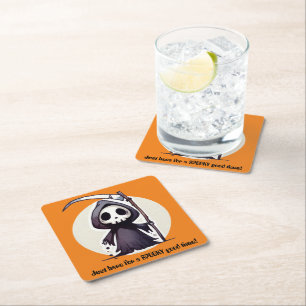 Porta-copo De Papel Quadrado Grim Reaper - Personalizado