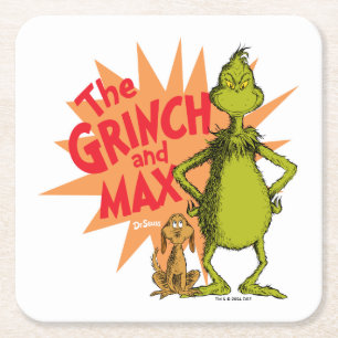 Porta-copo De Papel Quadrado Grinch Grinch & Max Starburst