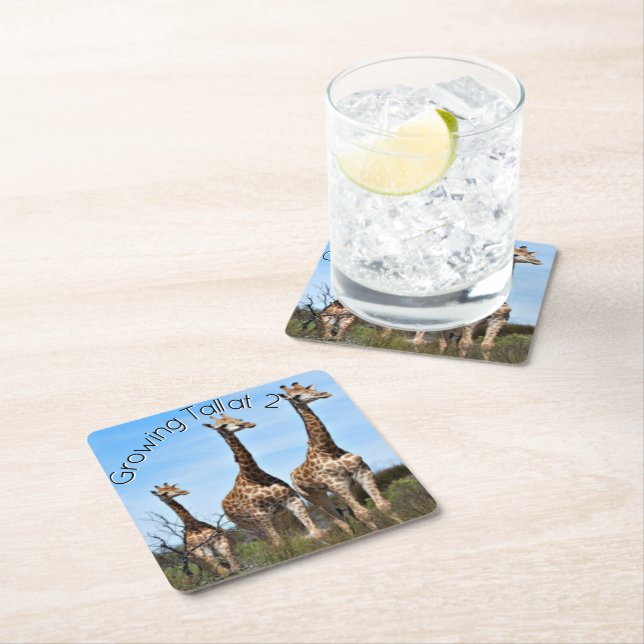 Porta-copo De Papel Quadrado Growing Tall Safari Moment (Insitu)