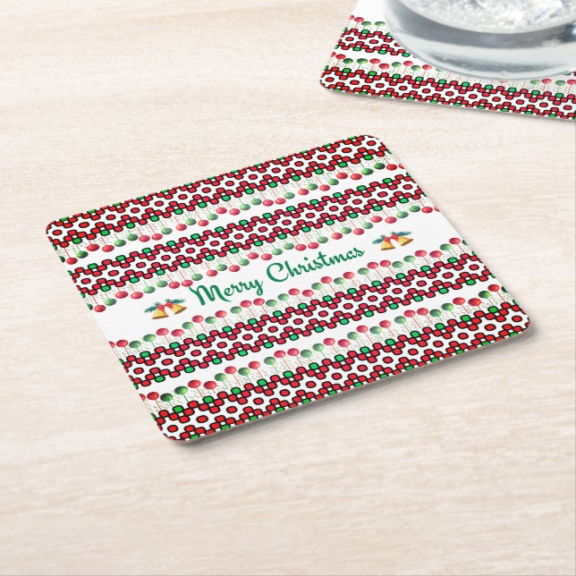 Porta-copo De Papel Quadrado Guardanapos de Natal (Inclinado)