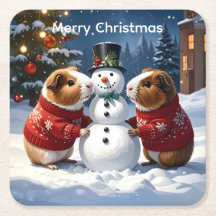 Guiné Pigs & Snowman Natal