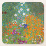 Porta-copo De Papel Quadrado Gustav Klimt - Jardim Flor<br><div class="desc">Jardim Flor - Gustav Klimt em 1905-1907</div>